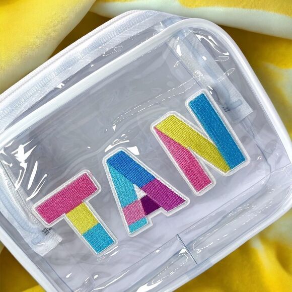 NWT Wool + Pepper Co. TAN Clear TSA Approved Toiletries Bag - Picture 3 of 3